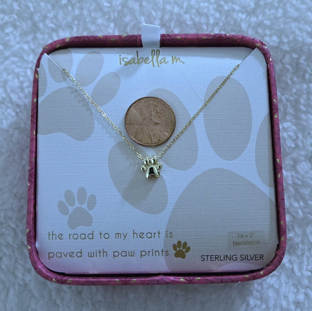 Isabella M. Dainty Gold💛 Paw🐾 Pendant Necklace - NIB - Picture 8 of 15